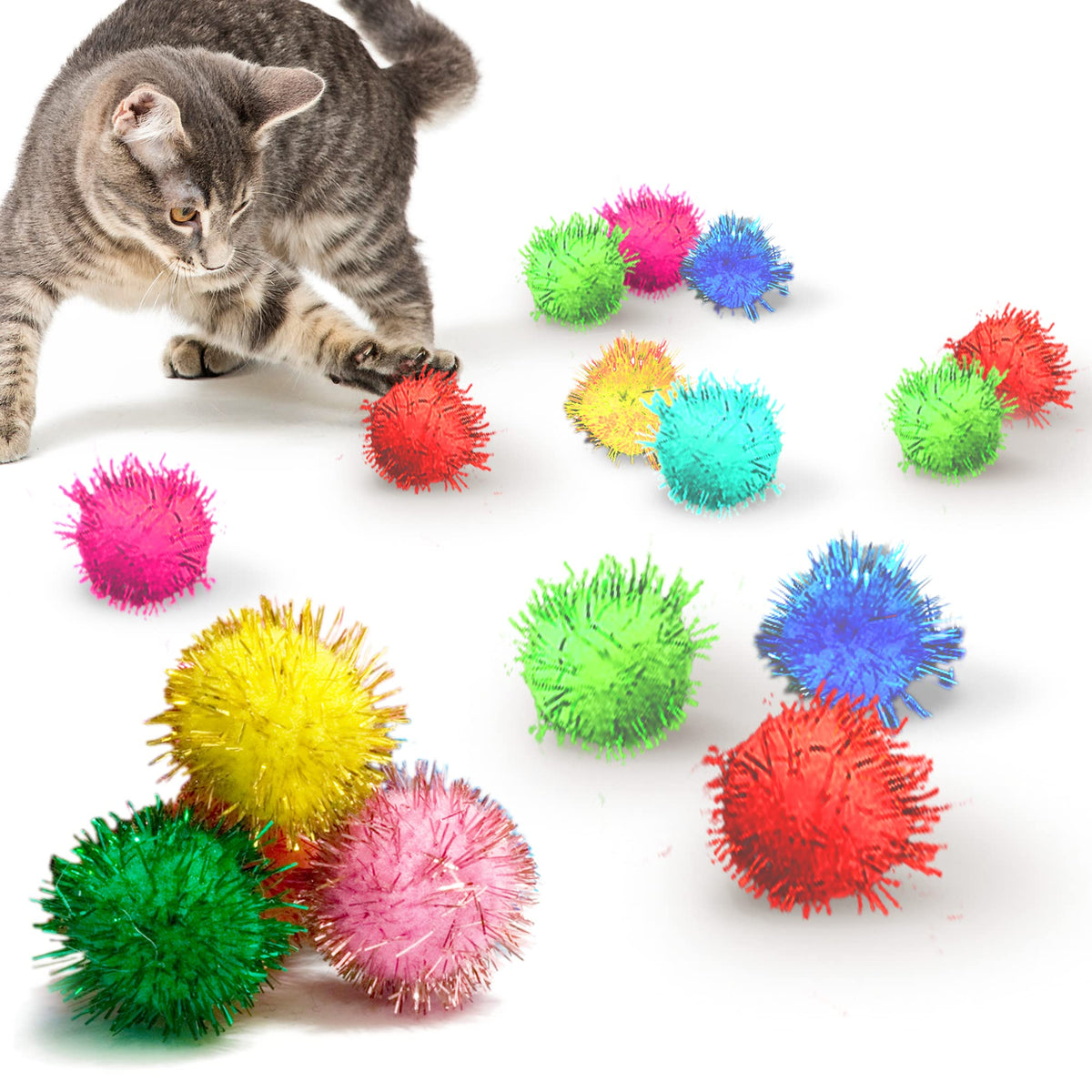 Meric CoCoo sparkle ball 20-pack hero image showcases vibrant glitter for active indoor play