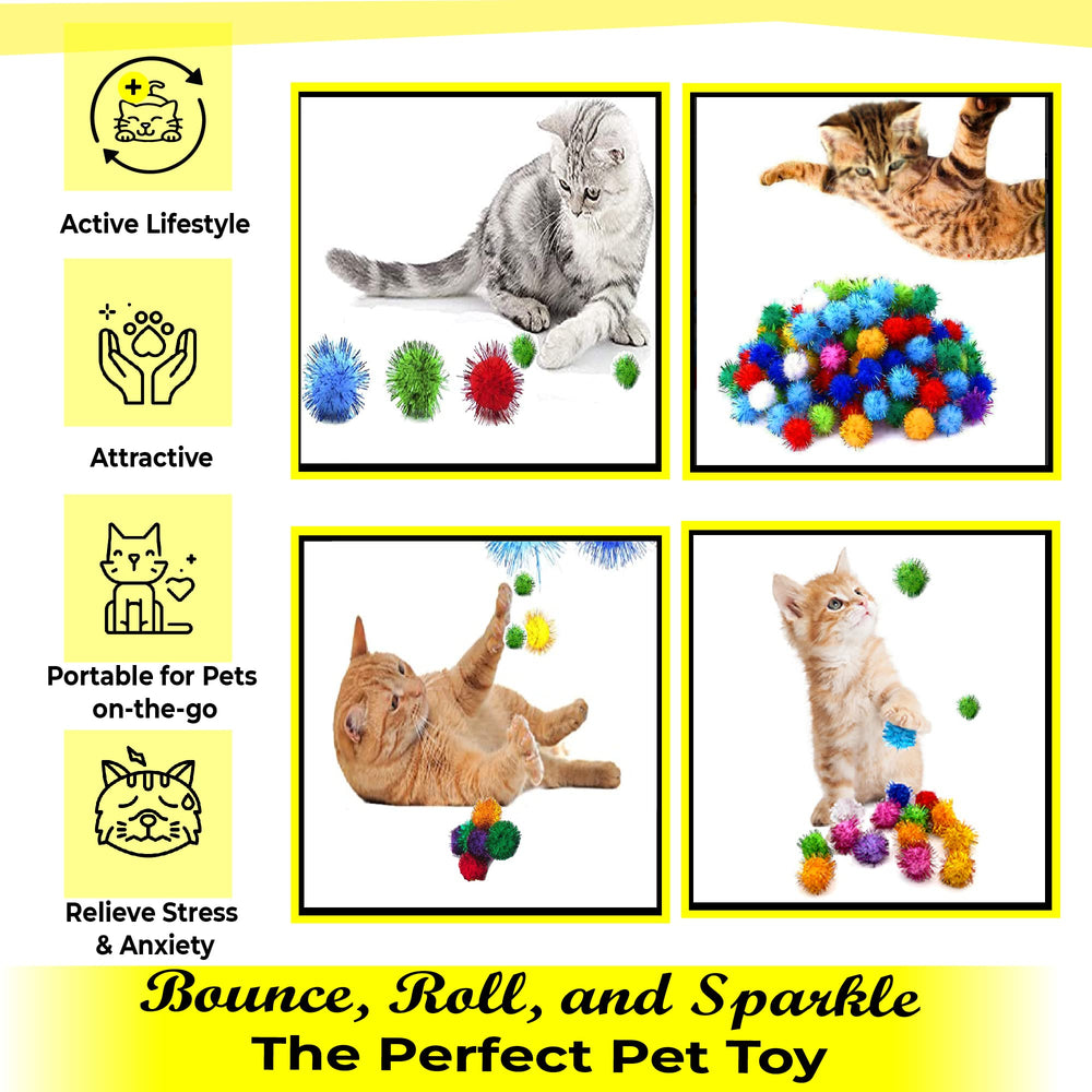Meric CoCoo sparkle ball multi-cat play image demonstrates shared fun and engagement