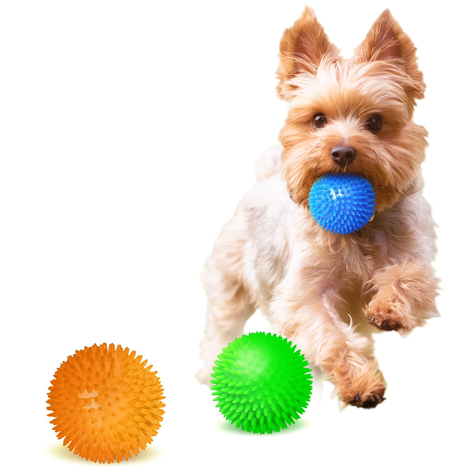 Meric CoCoo orange ball features a squeaker for engaging toss-and-fetch sessions.
