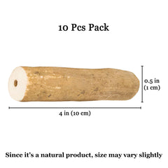 Meric CoCoo Bark Sola Stick with Skin used in cage decor setup for mental stimulation.