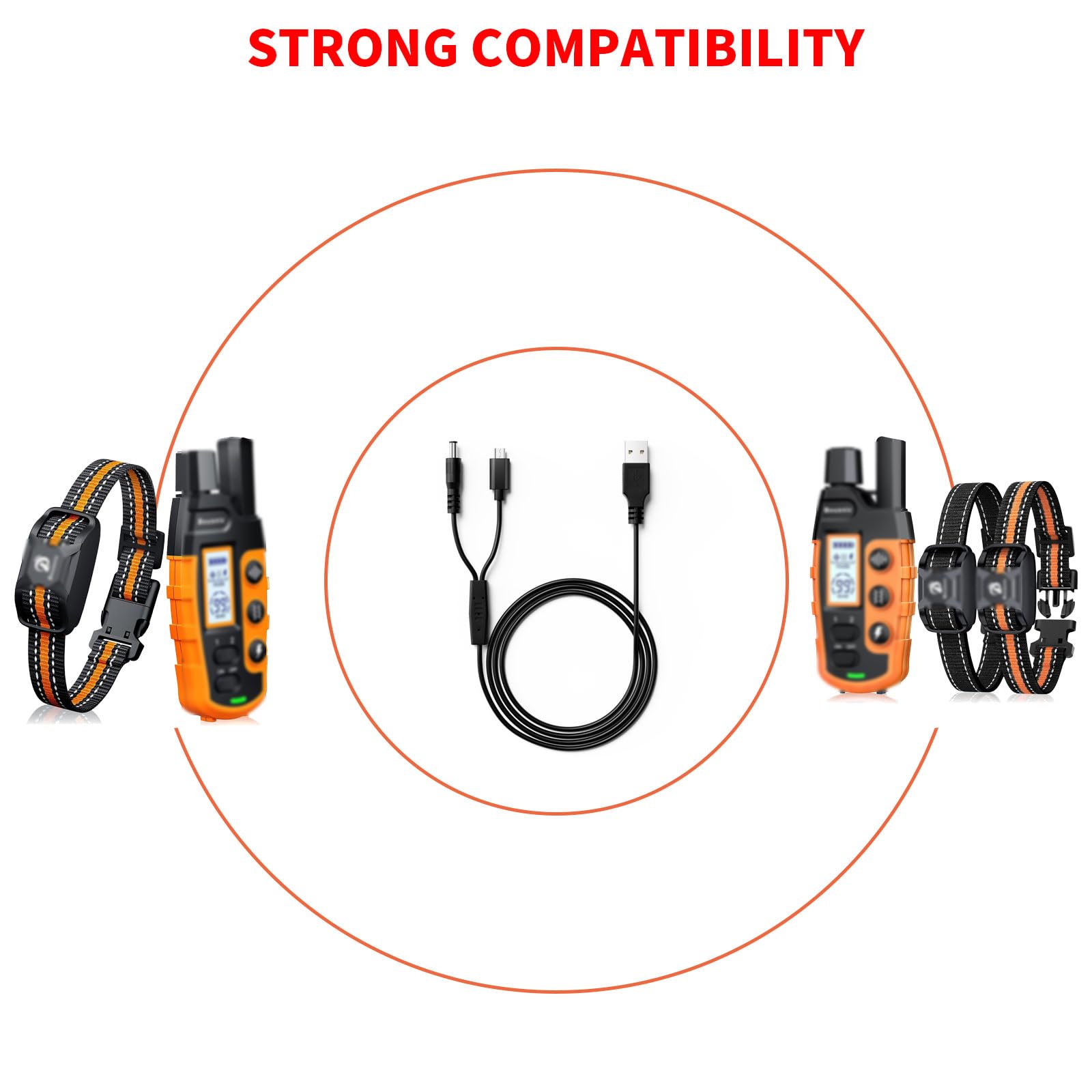 MEROM 2-in-1 DC and Micro USB cord enables versatile charging.