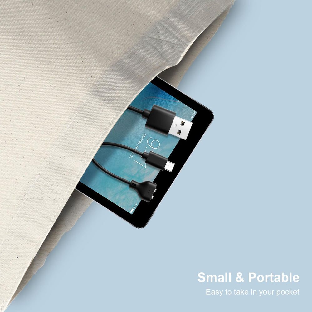 MEROM portable, lightweight cable fits pockets for on-the-go charging.