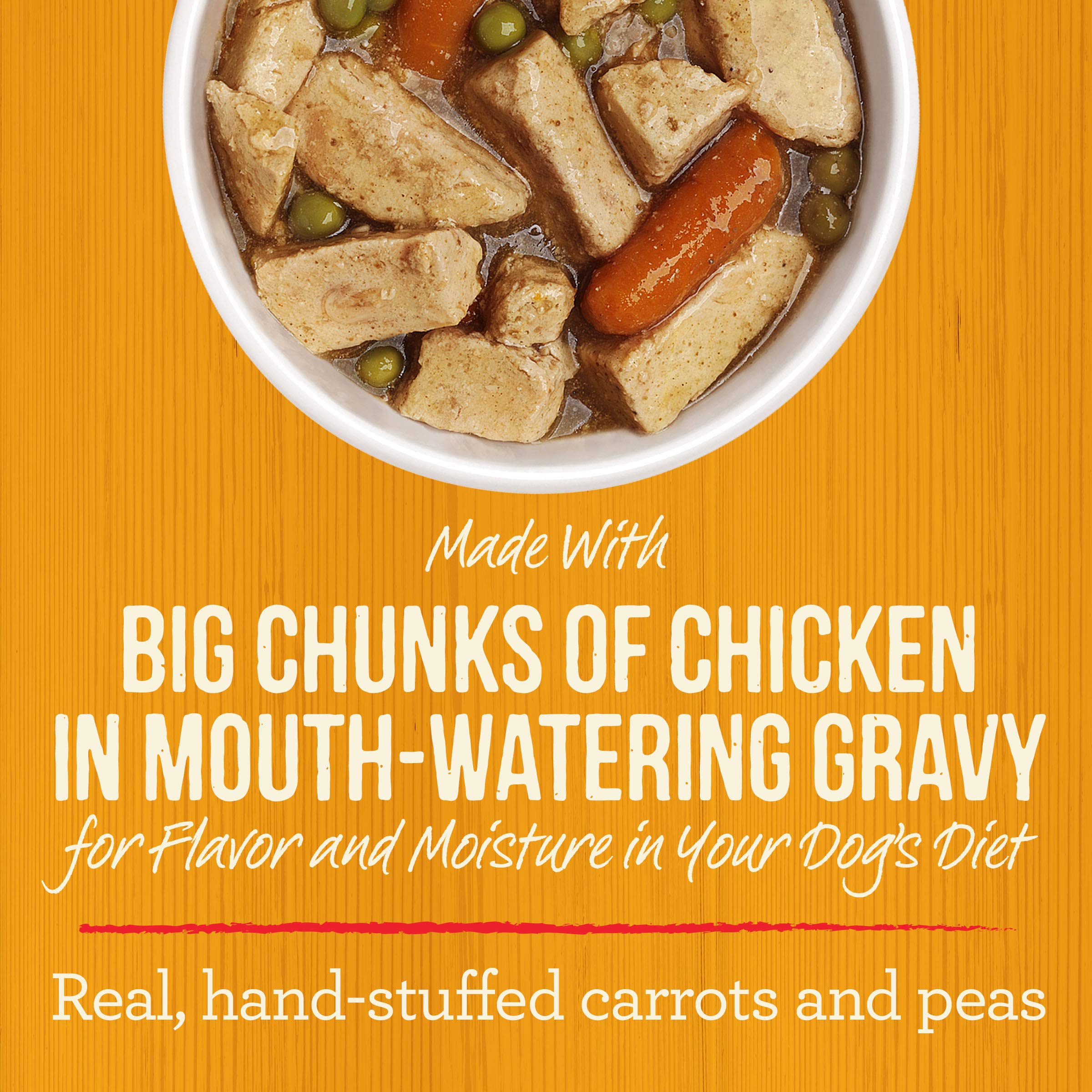 Merrick Chunky Chicken Dinner in Gravy pull-tab can for easy feeding.
