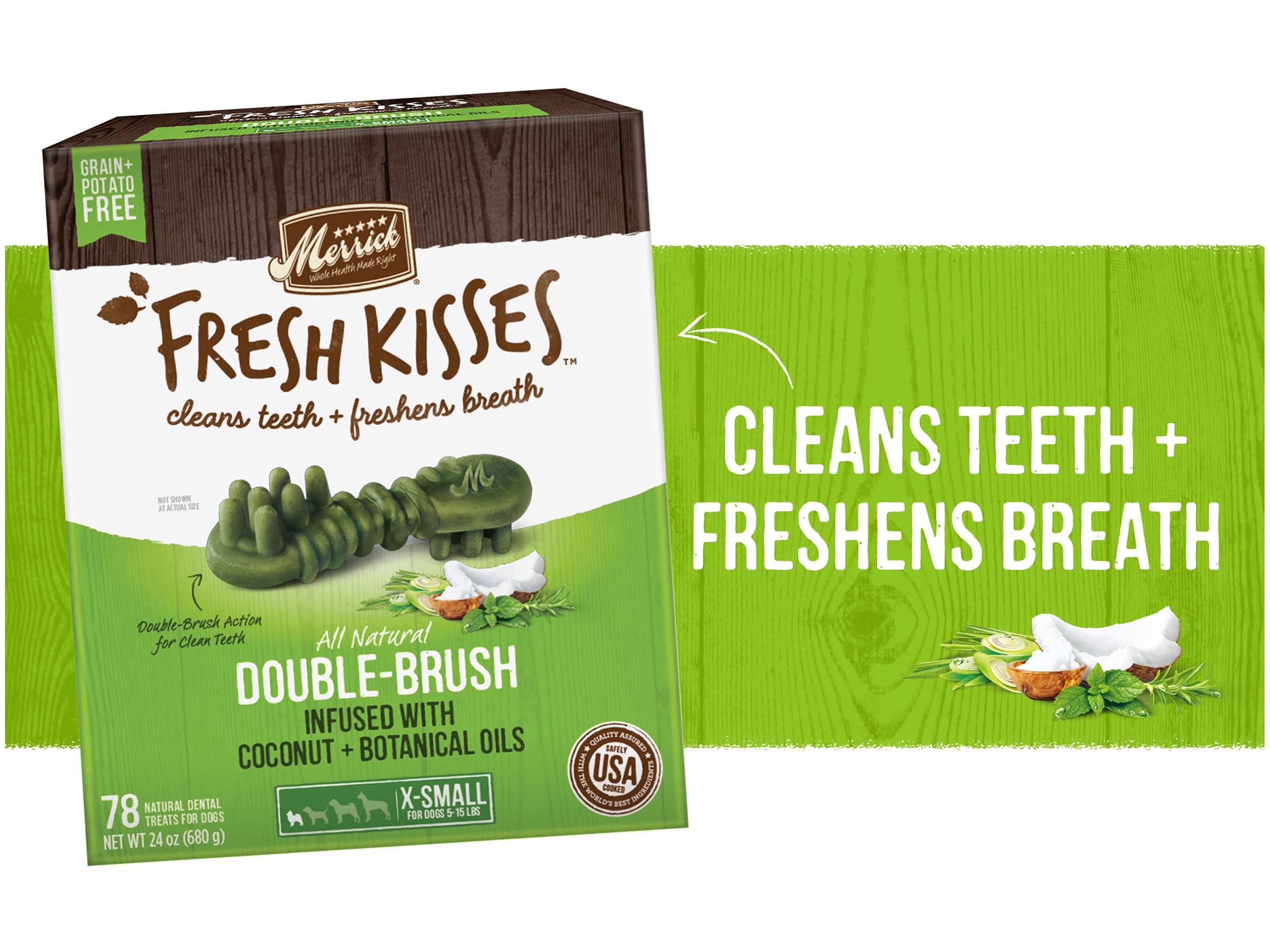 Merrick Fresh Kisses breath-freshening effect during playtime and cuddles
