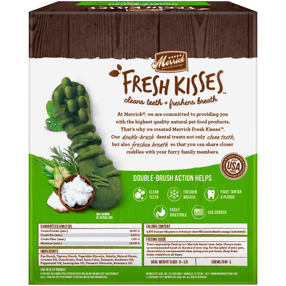 Merrick Fresh Kisses coconut oil ingredient spotlight supports tasty, naturally scented breath freshening