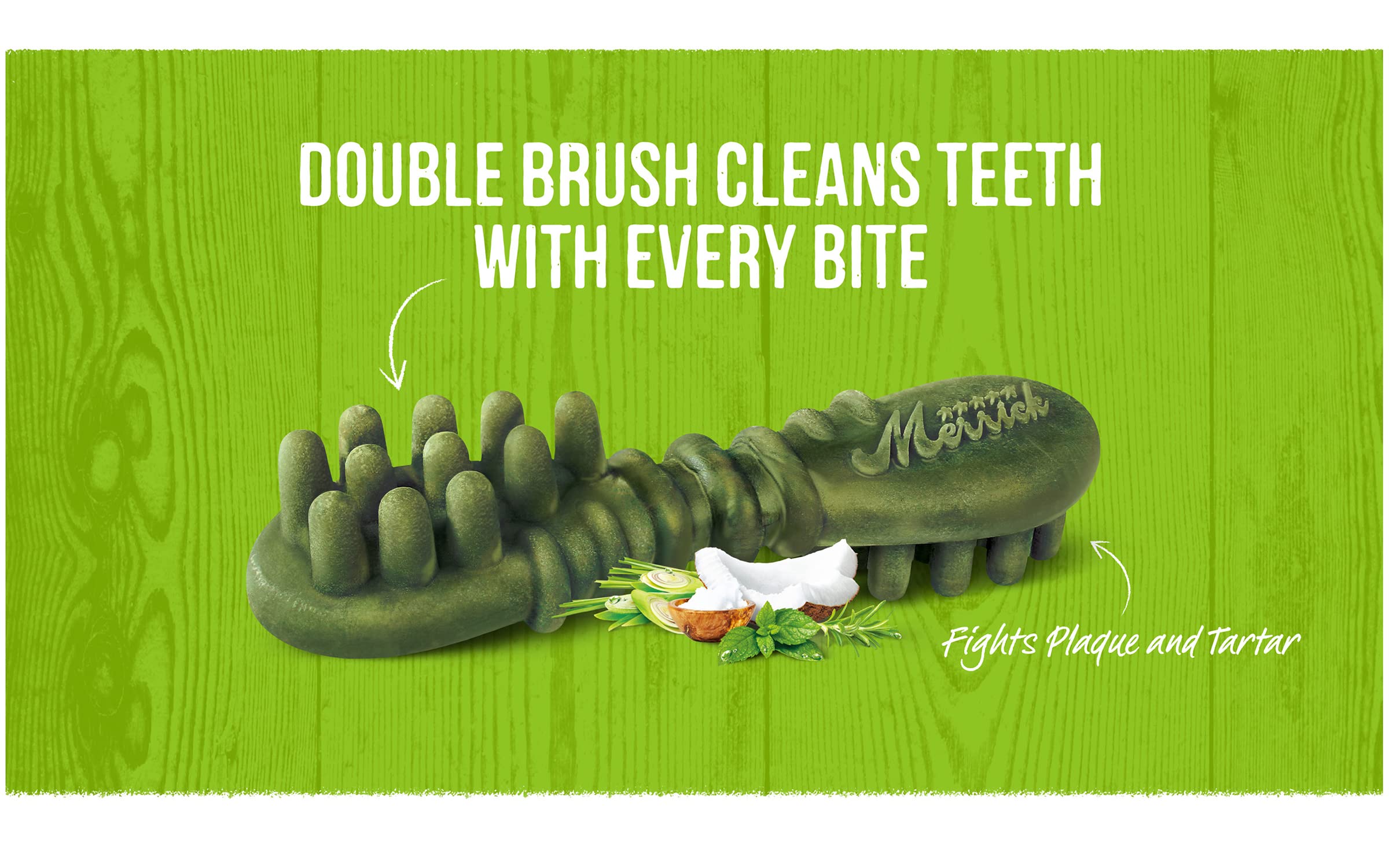 Merrick Fresh Kisses small-dog friendly treats demonstrated for bite-sized dental benefits