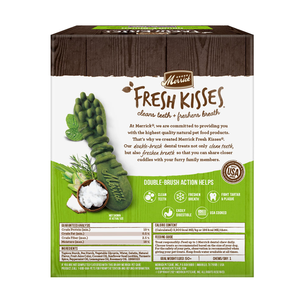 Merrick Fresh Kisses USA-made kitchen seal highlights trusted production in Hereford, Texas.