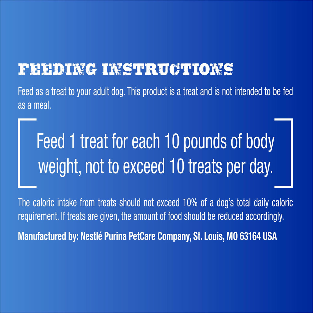 Merrick Purina T-Bonz real beef treats appeal to dogs.