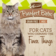 Merrick Purrfect Bistro turkey pate real turkey piece—high-protein meat focus