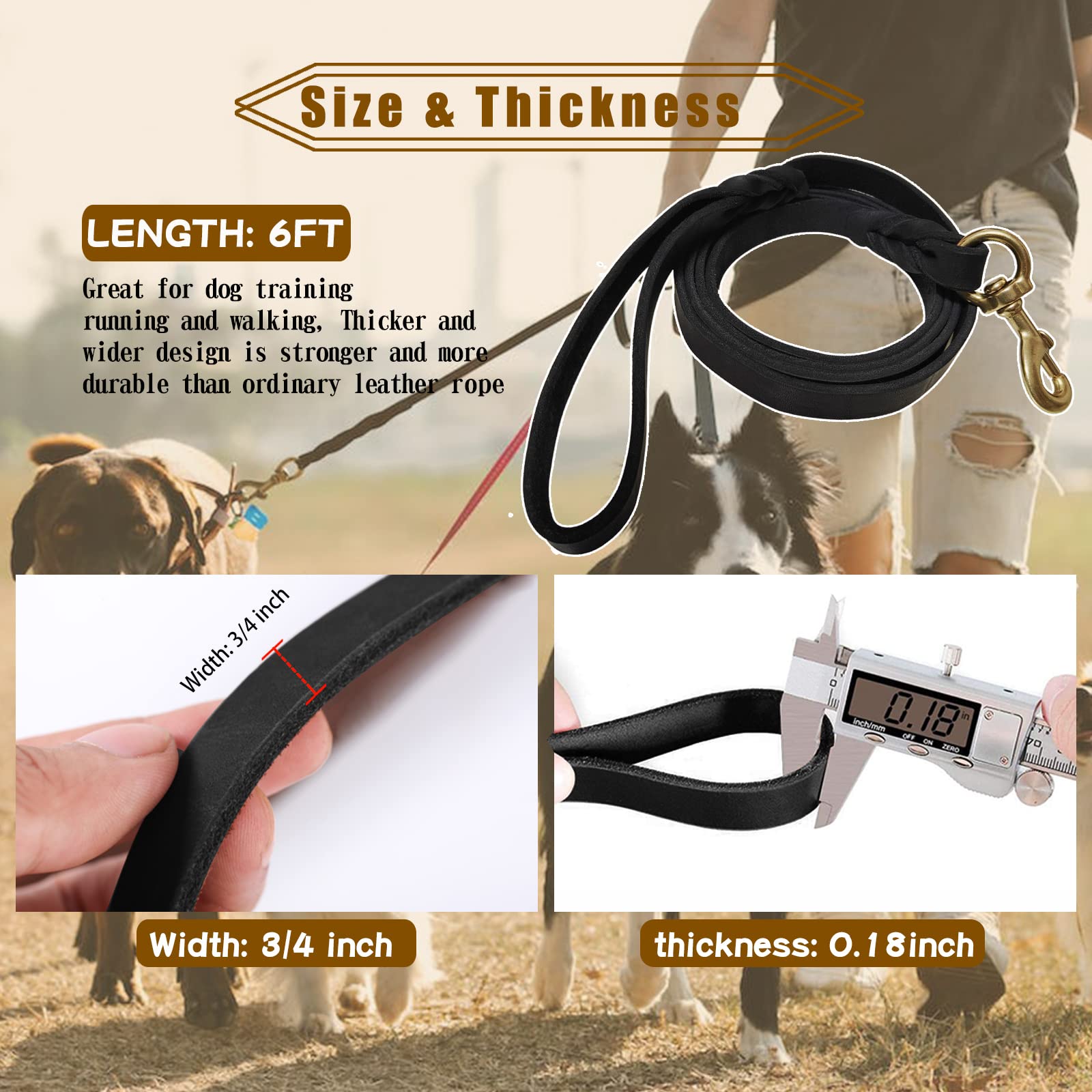 Meruogkar leash ergonomic grip aids comfortable handling during walks