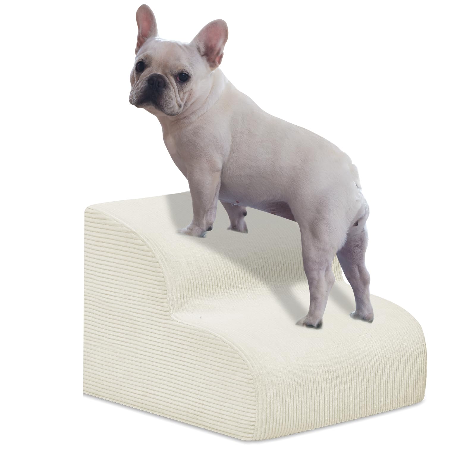 Mesa Lemon dog stairs 2-step on sofa helping small dogs reach furniture comfortably