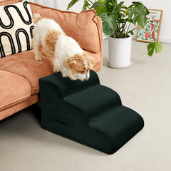 Mesa Lemon dog stairs four-step cover closeup highlighting washable surface