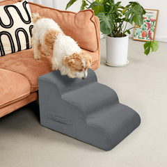 Mesa Lemon dog stairs three-step setup with roomy footholds for climbing