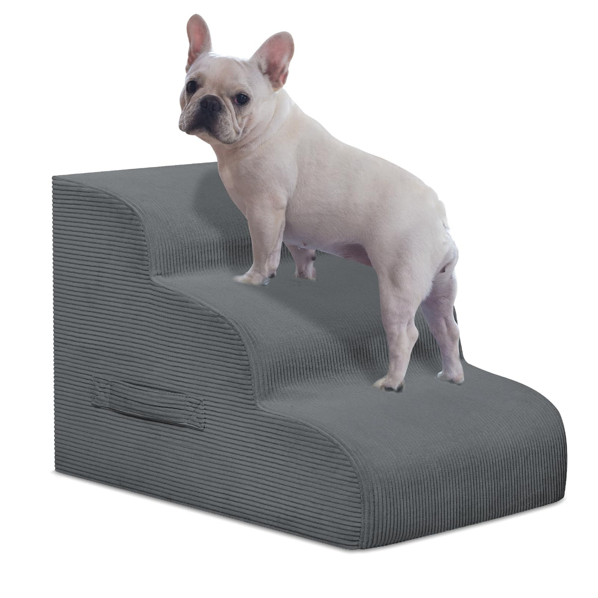 Mesa Lemon dog stairs two-step design for easier bed access