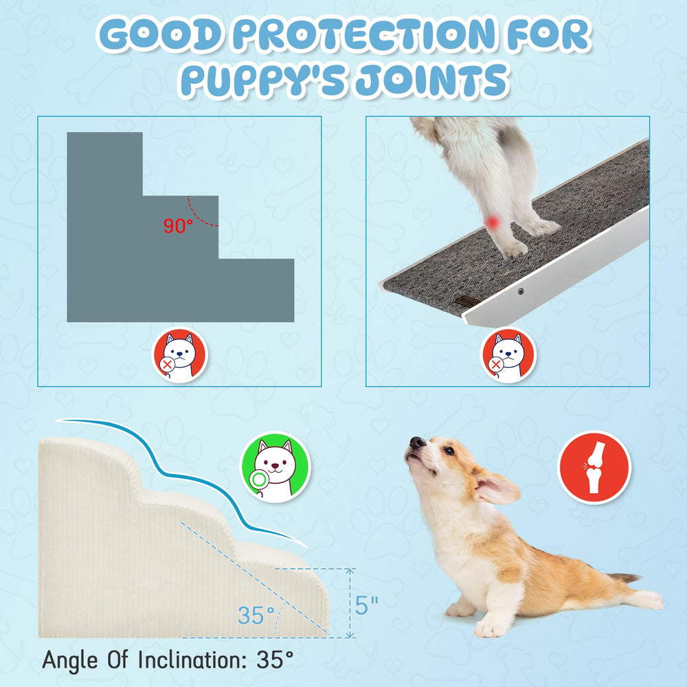 Mesa Lemon dog stairs waterproof corduroy cover resists spills and dirt