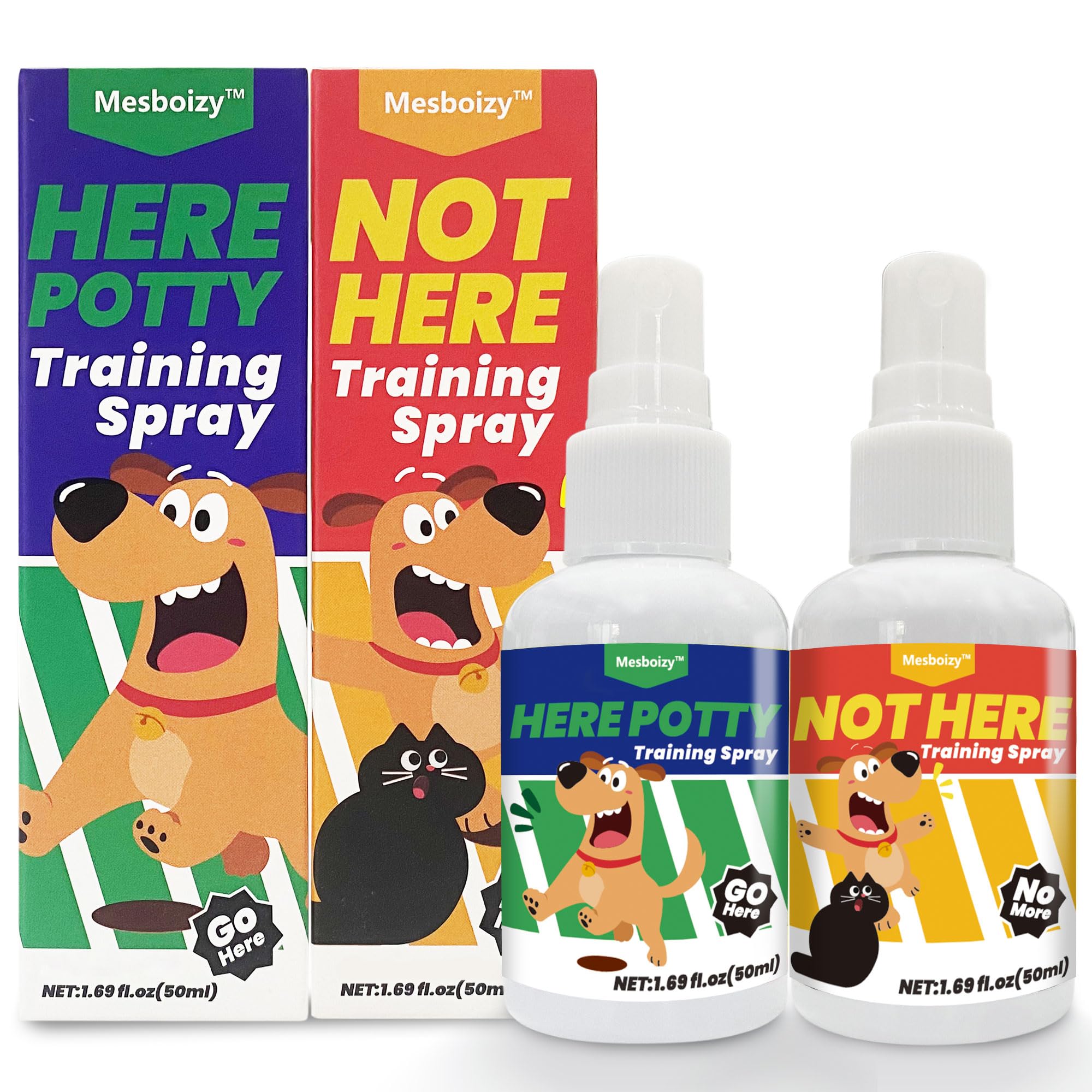 Mesboizy dog pee spray set Here Potty bottle promotes designated potty areas for dogs