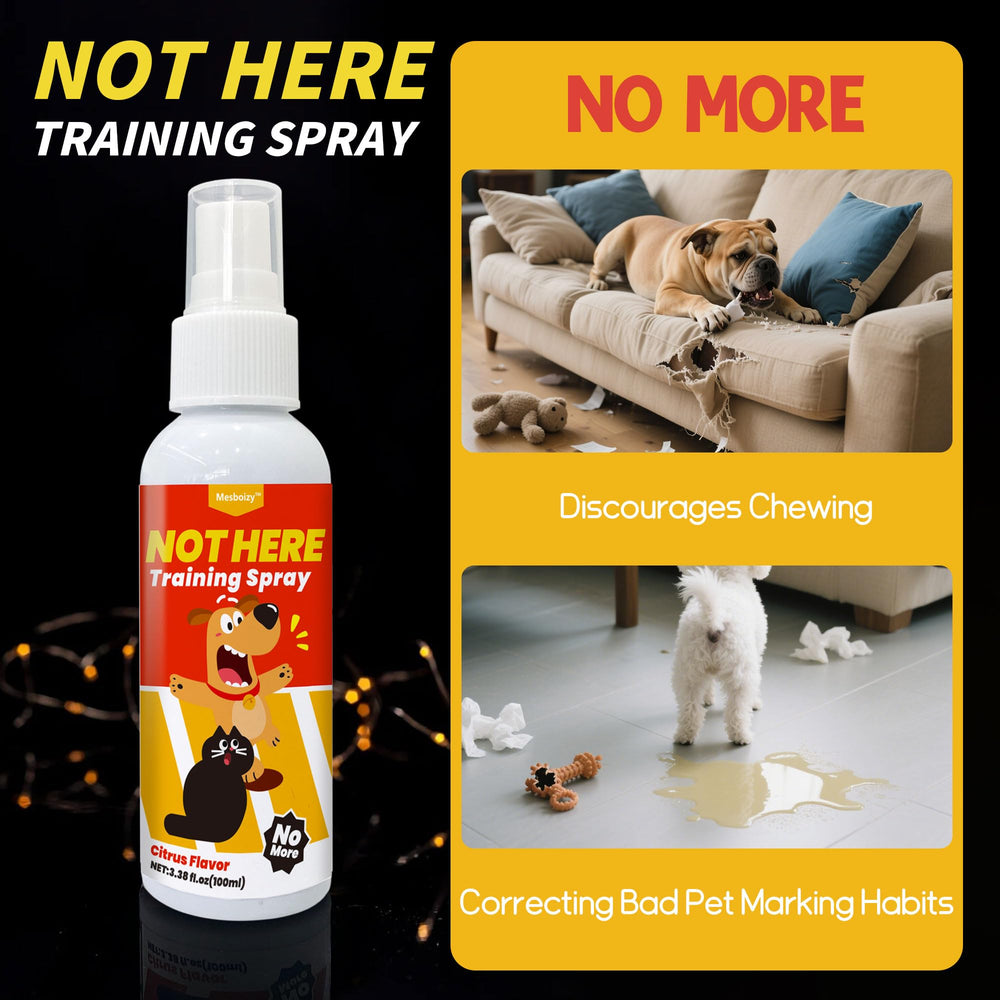 Mesboizy Puppy potty training pads with Here Potty spray for guided use