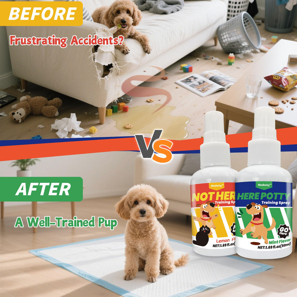 Mesboizy puppy training spray Here Potty aids faster establishment of preferred potty spots