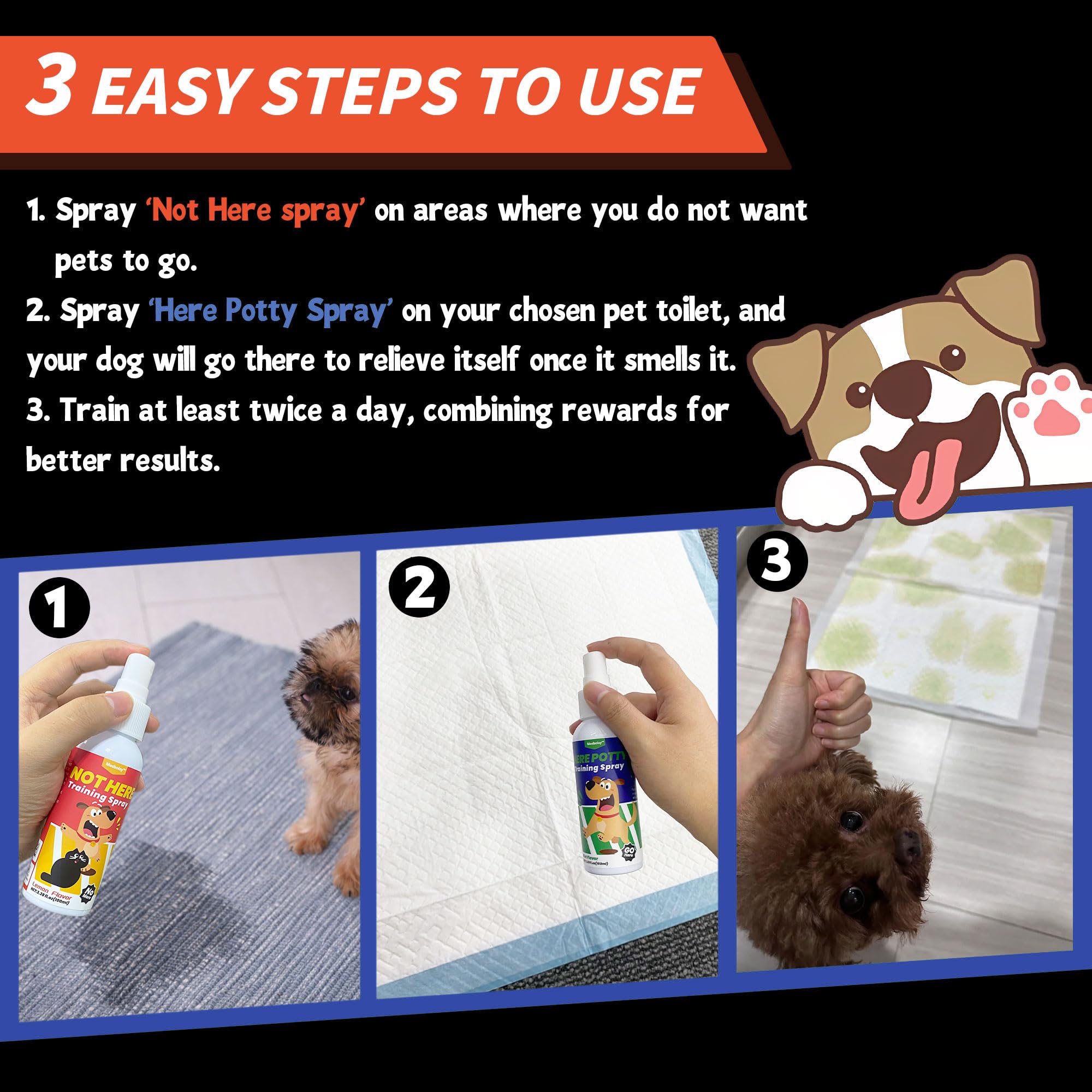 Mesboizy puppy training spray Not Here aids boundary training and area avoidance