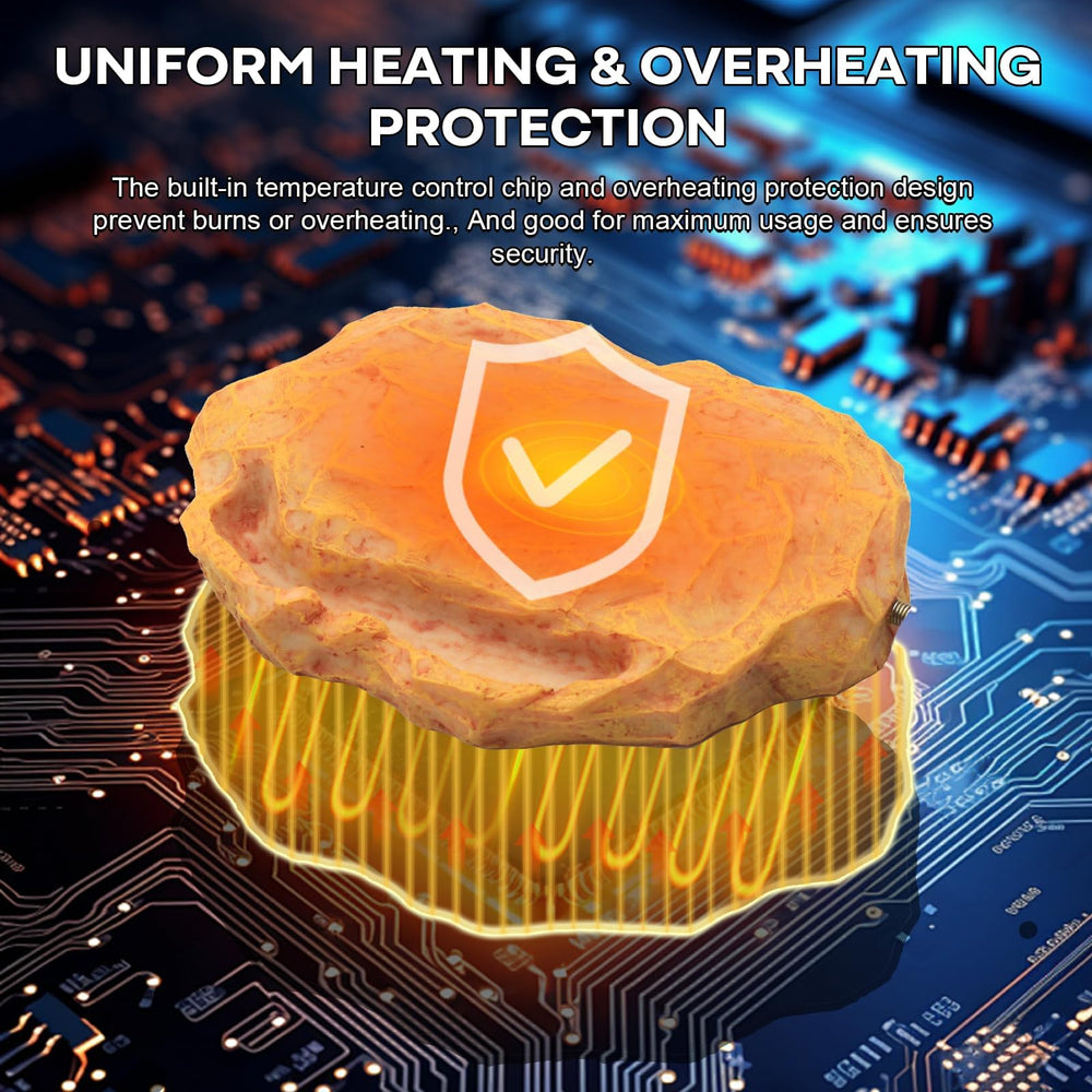 MECESOR heat rock 12V 5W power supply provides steady warmth.