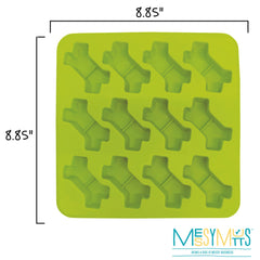 Messy Mutts silicone baking molds with flexible release for paw-shaped snacks.