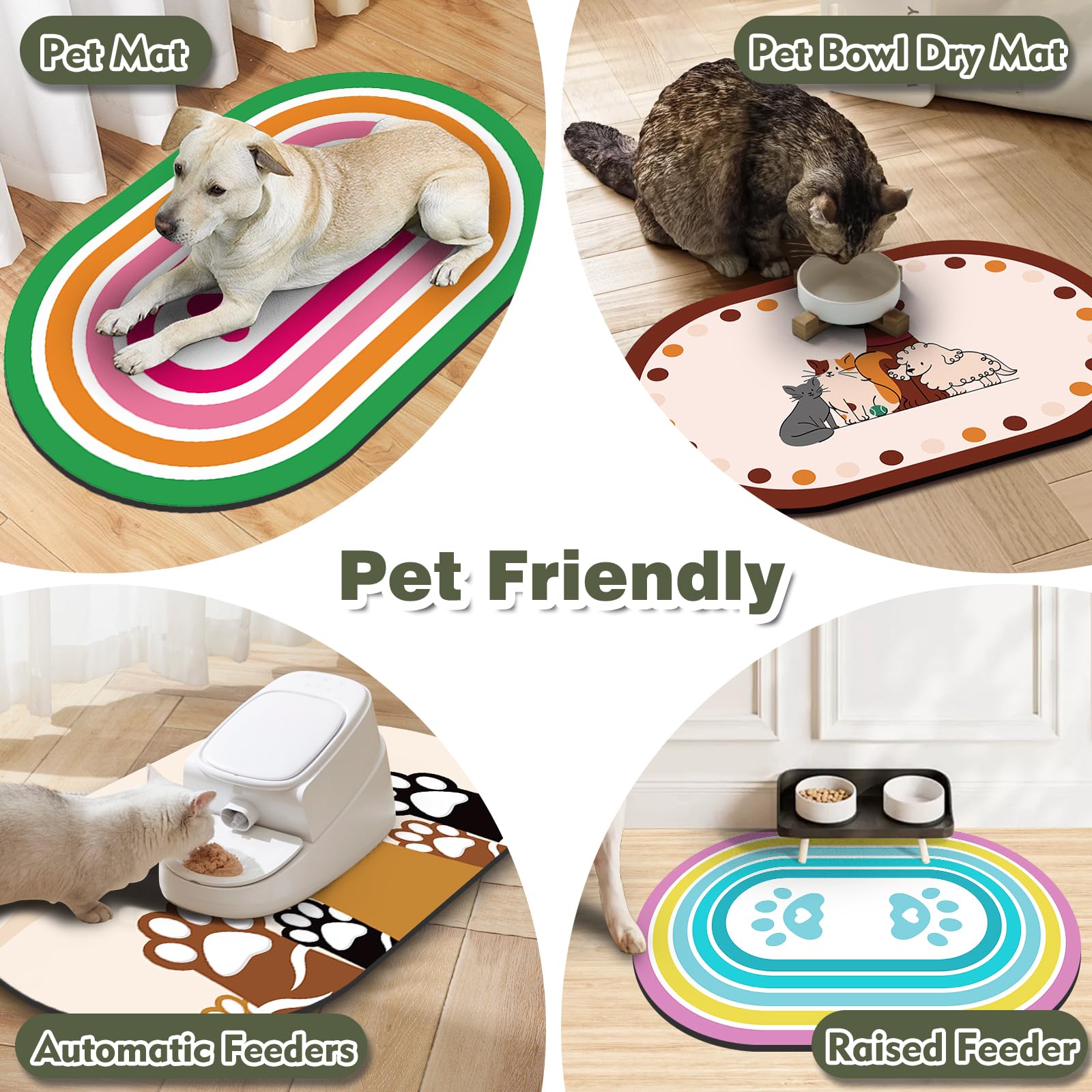 METEOROCK pet feeding mat kitchen, garden, or RV friendly for pet spaces