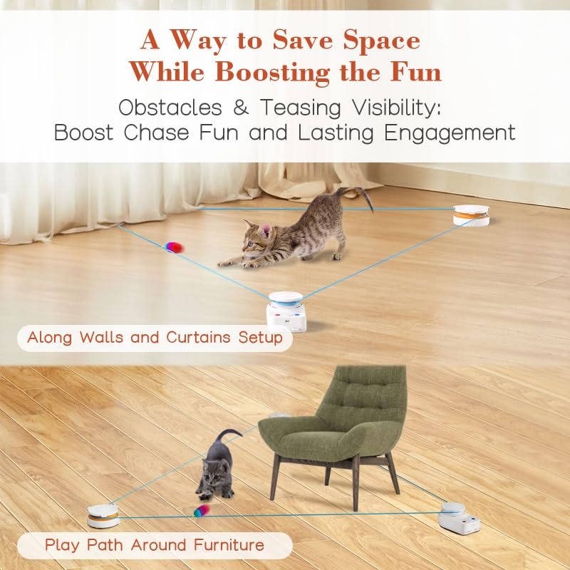 Metiya interactive cat toy anti-fatigue-design ensures safe play with built-in rest cycles.