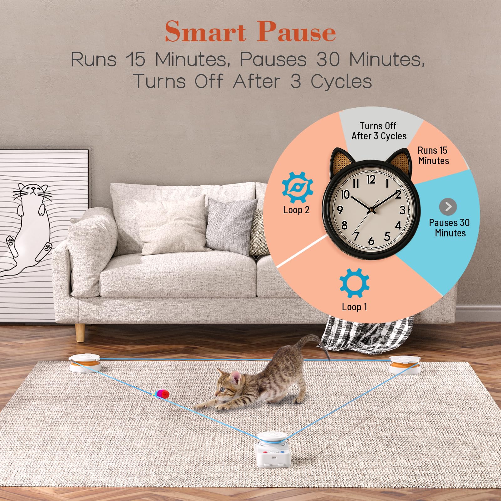 Metiya interactive cat toy plush-attachments provide engaging plush rewards for cats.