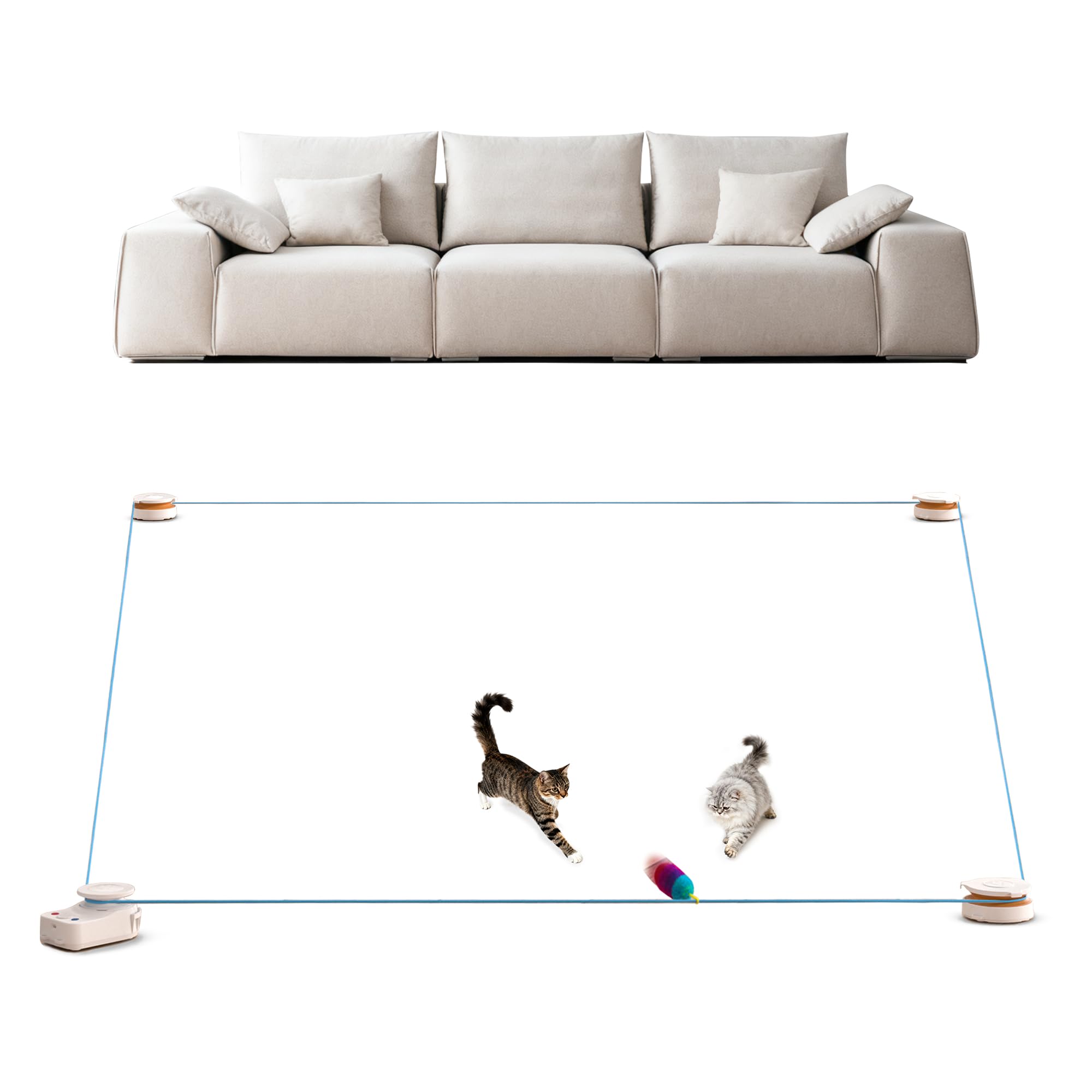 Metiya Interactive Cat Toy stable setup keeps play steady for indoor fun.