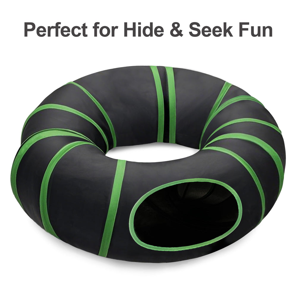 Metiya Interactive Cat Tunnel assembly demonstrates quick, versatile DIY play setups.