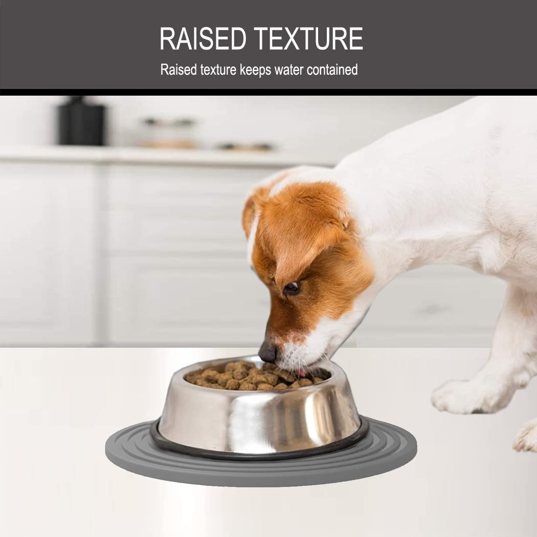 Metopets silicone pet food mat is dishwasher-safe for effortless cleanup.
