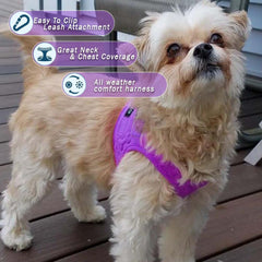 Metric USA step-in design harness easing wearing and reducing neck strain.