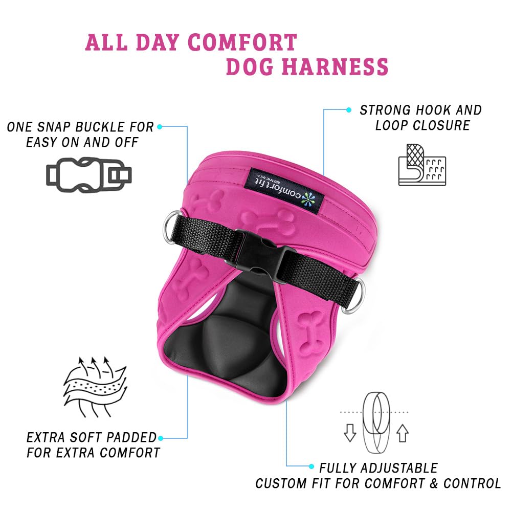 Metric USA Soft padded dog harness keeps your pet comfortable on outings.