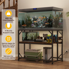 METYERRY minimalist metal aquarium stand fits modern spaces