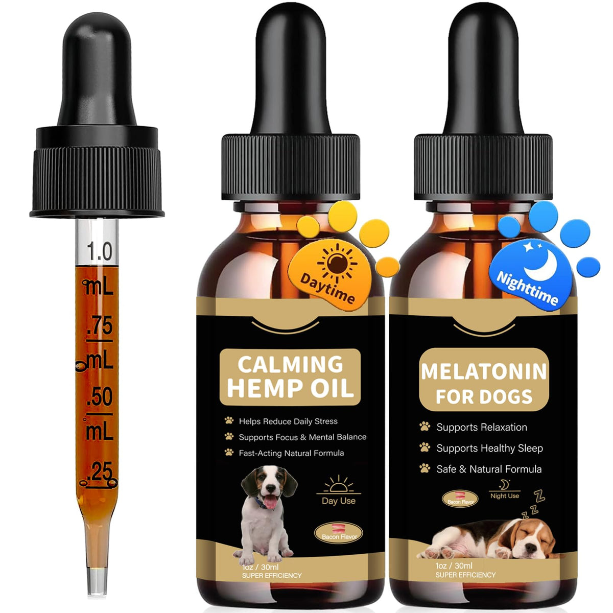 Meukgag Day & Night calming drops bottle may support anxiety relief during stressful moments