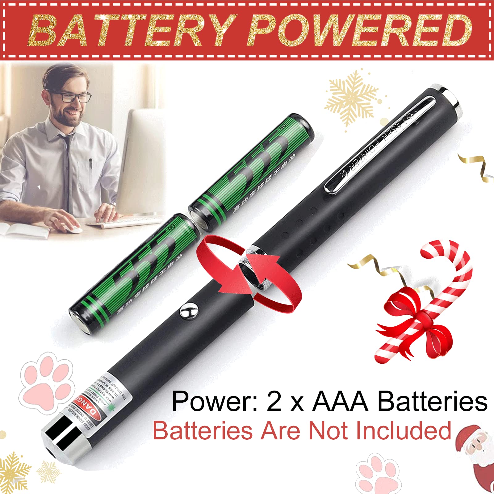 MEUSNO cat laser pointer with durable metal body for reliable use