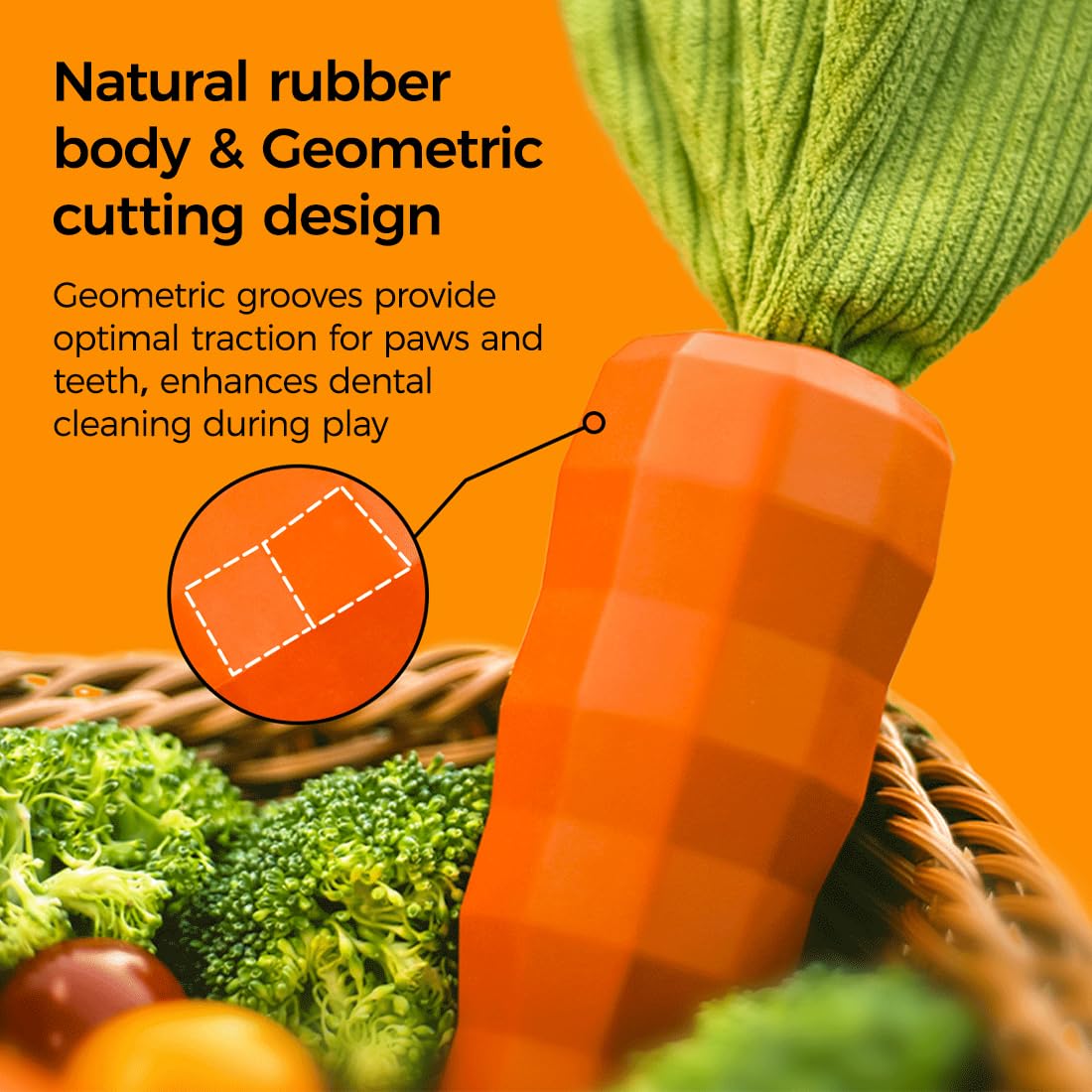 MewaJump Raised texture helps clean teeth and reduce residue during chewing.