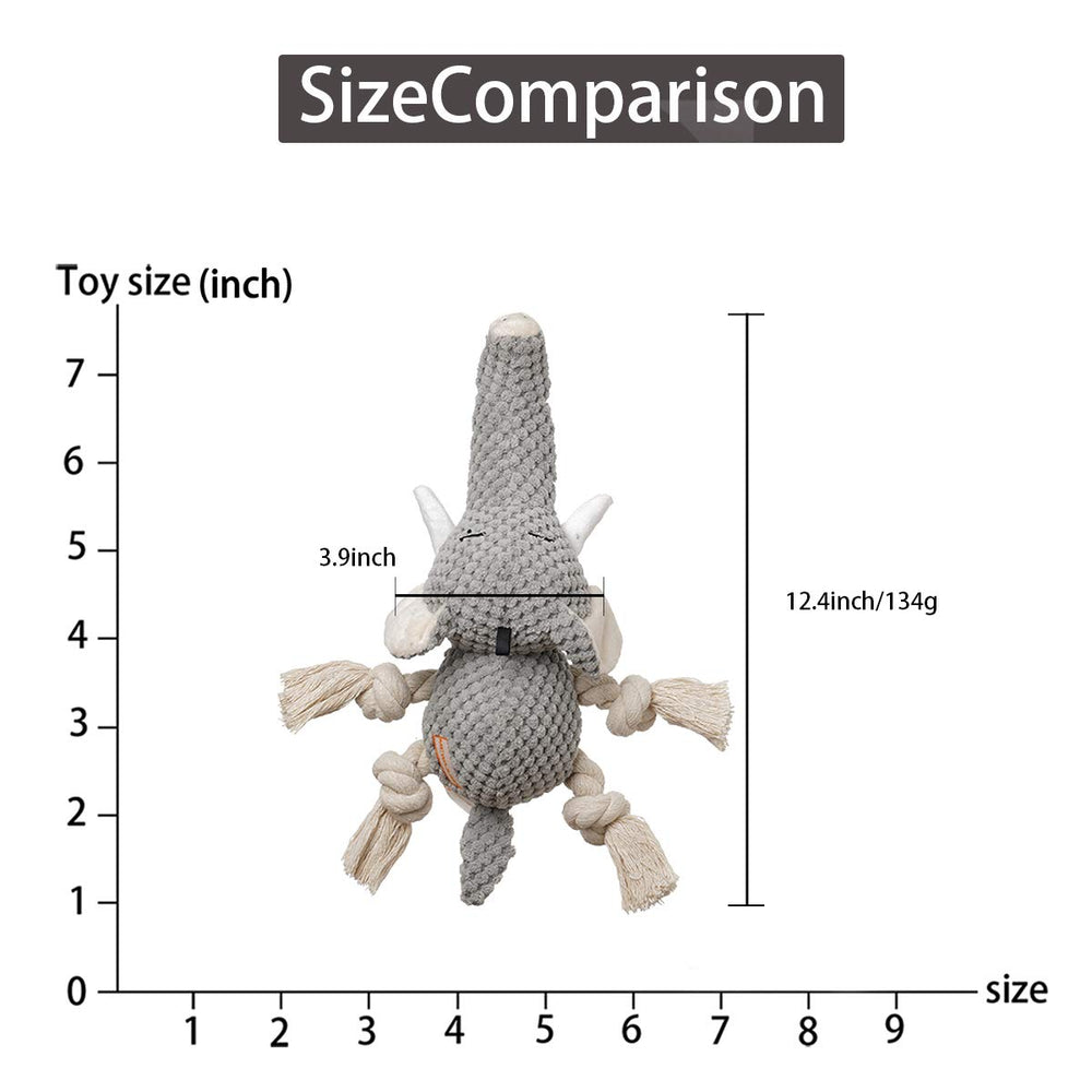 MewaJump plush dog toy double-stitched—extra durability for extended chew sessions.