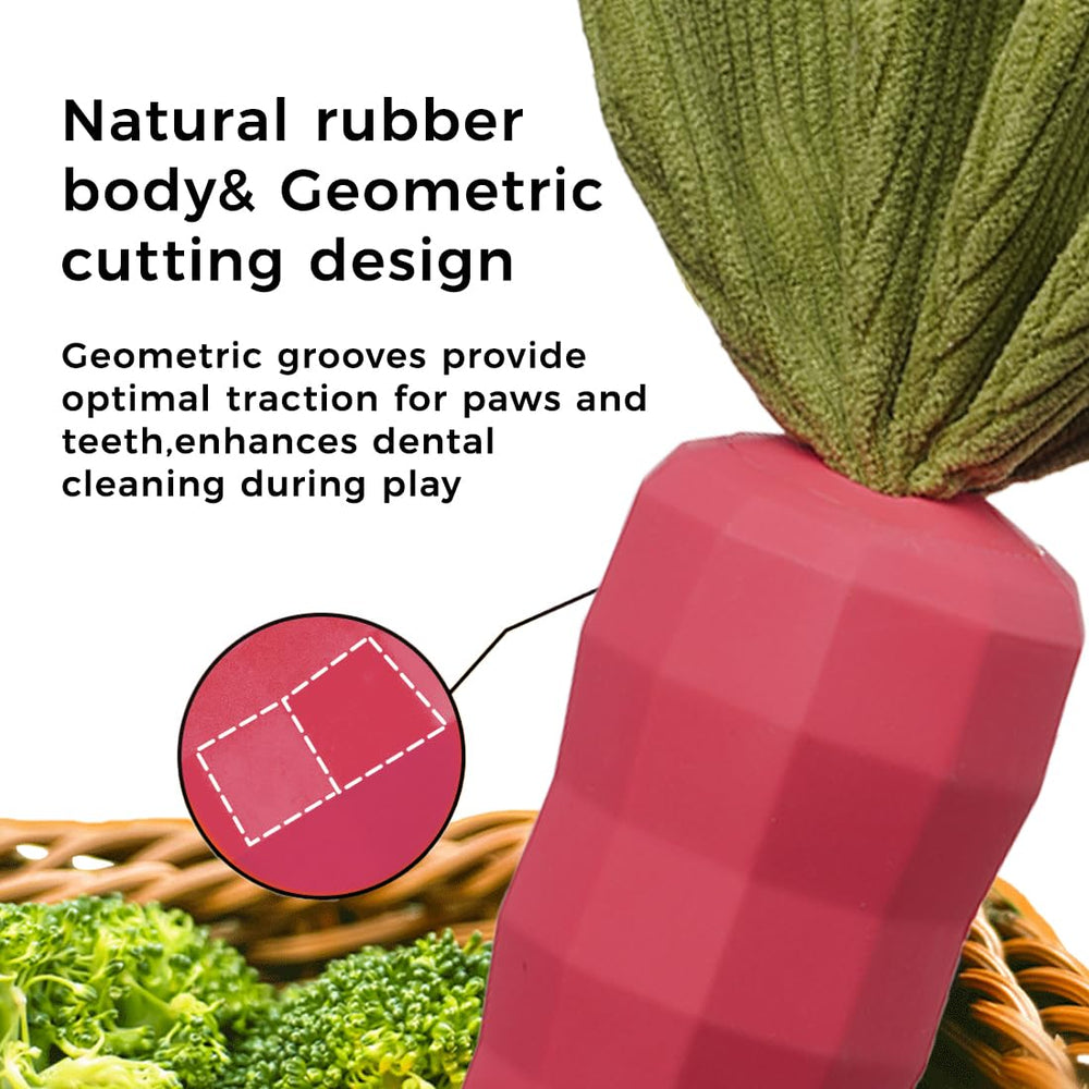 MewaJump raised texture on surface aids teeth cleaning during chew.