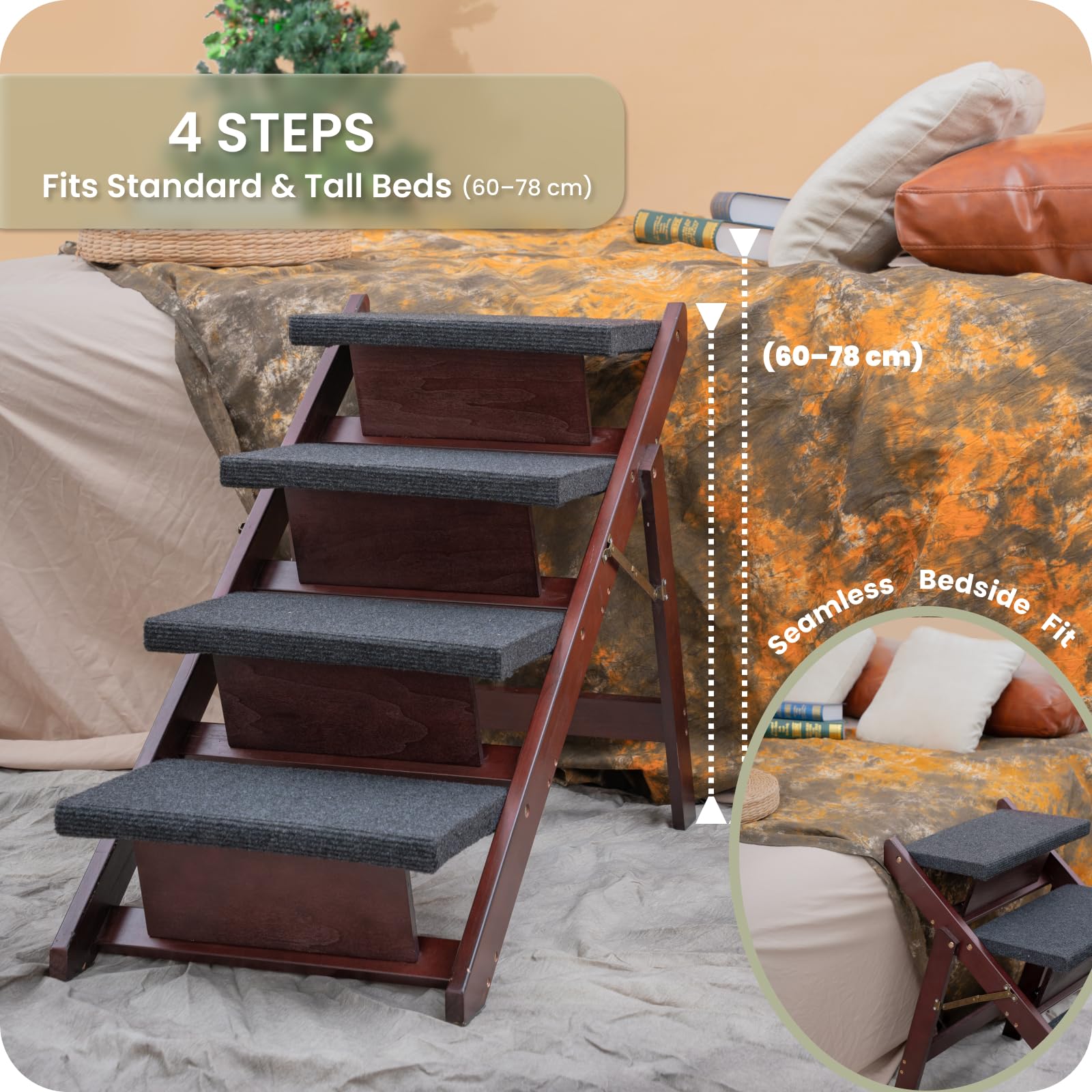 MEWANG 2-3-4 step options tailored to sofa or bed heights