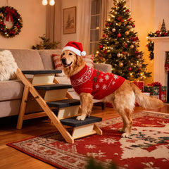 MEWANG wood pet stairs ramp mode supports aging pets with gentle incline