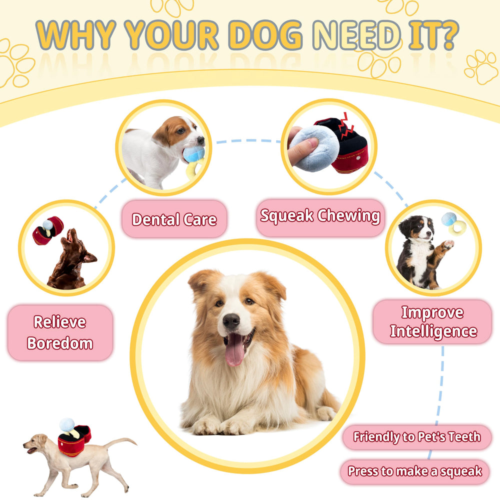 Mewcho plush ring toy emphasizes chew-friendly materials for safe, teething-friendly dog chewing.