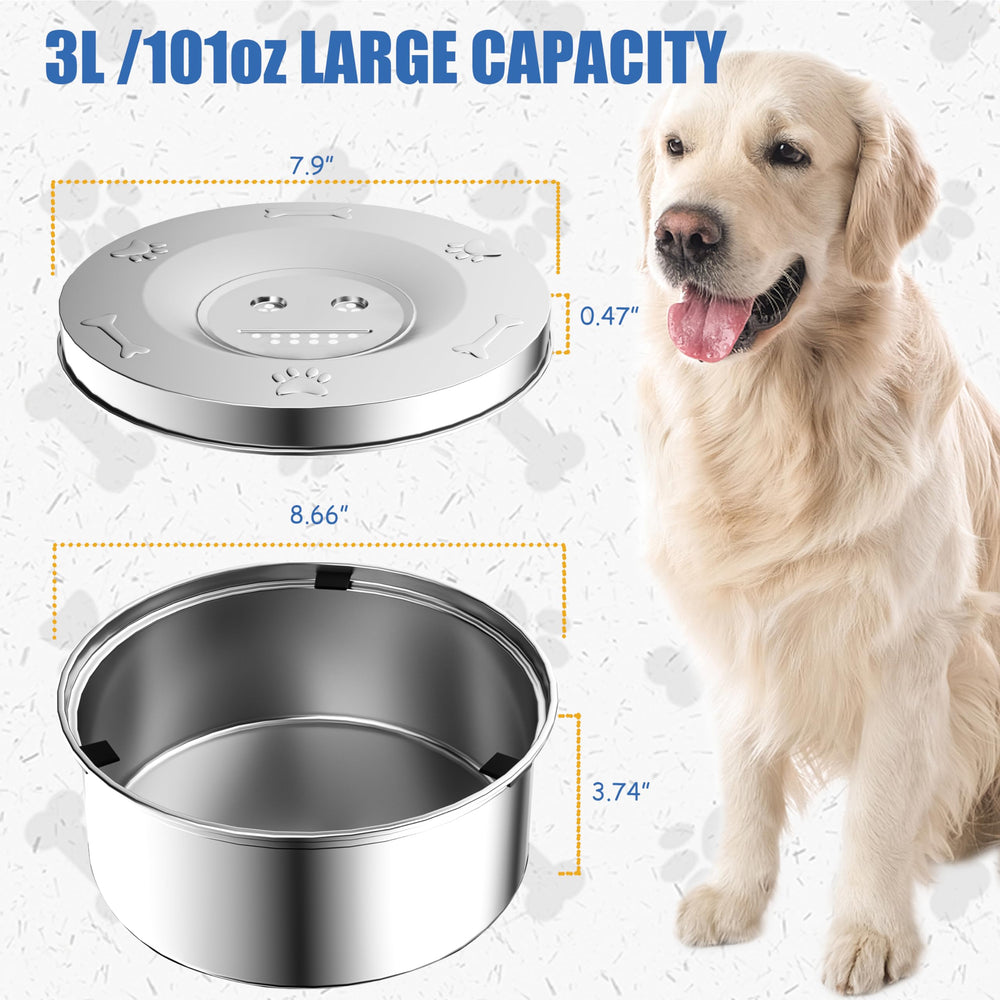 MewDgland 3L capacity water tank reduces refills for multi-dog homes