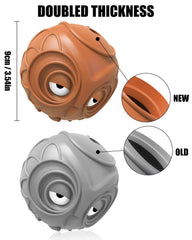 Mewlmart Giggle Ball durable natural rubber withstands aggressive chewers.