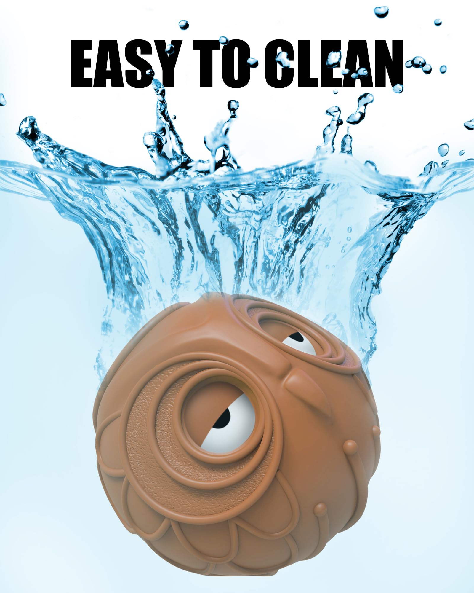 Mewlmart Giggle Ball owl-design appeals to dogs during fetch.