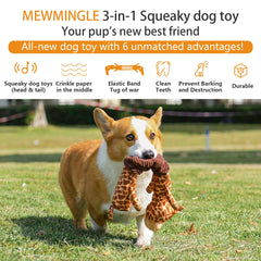 MEWMINGLE giraffe toy elastic band emphasizes tug-of-war fun and bond-building
