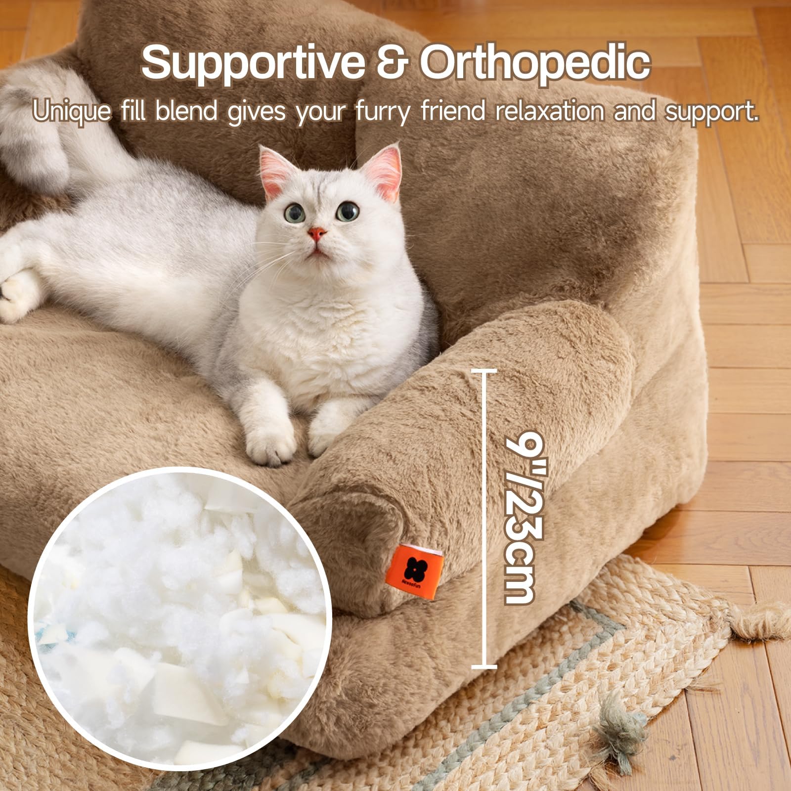 MEWOOFUN dog couch removable cover for easy cleaning