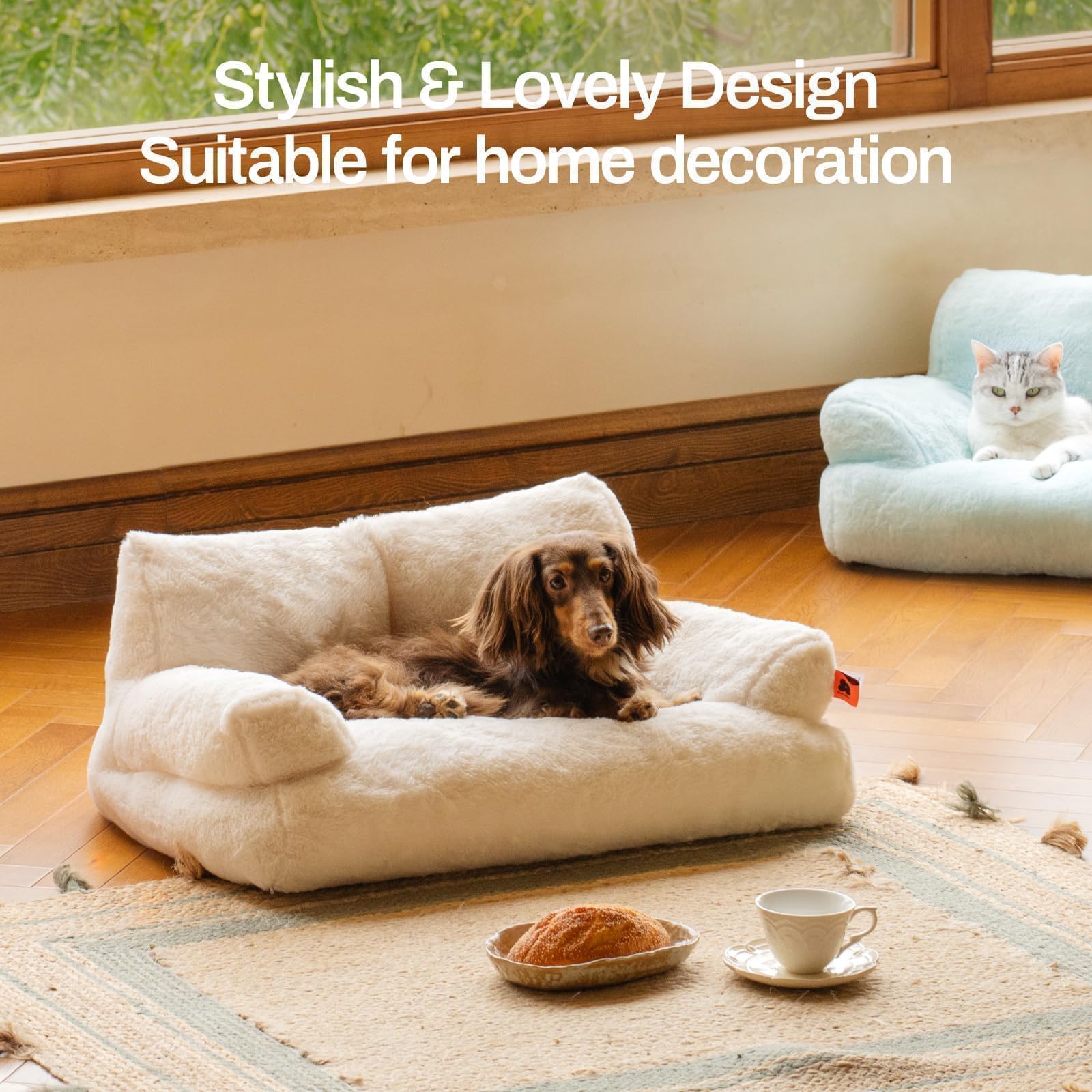 MEWOOFUN bed fits compact spaces at 26x14.5x13 inches.