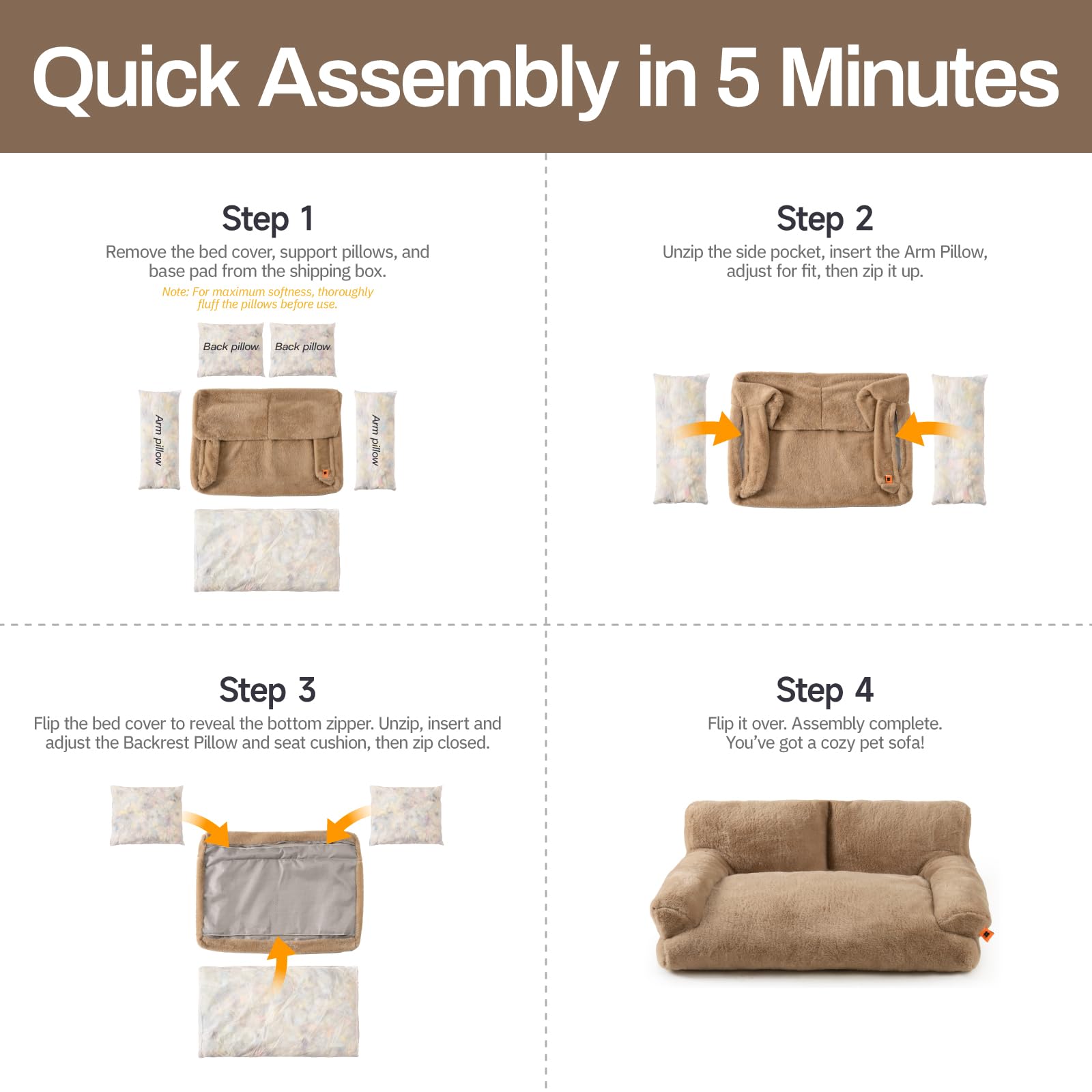 MEWOOFUN anti-slip bottom helps keep bed on smooth floors