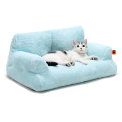 MEWOOFUN cat bed front view shows plush lounging surface for indoor cats